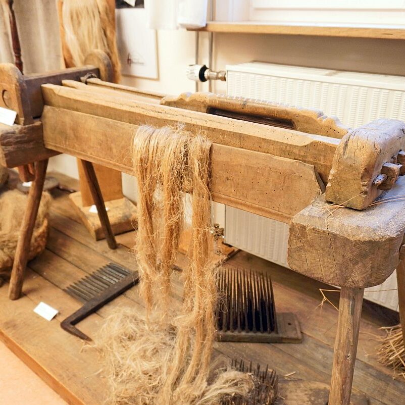 Flachsverarbeitung Flachsbrecher