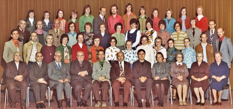 Katholische Kirchenchor beim 100. Jubiläum 1975