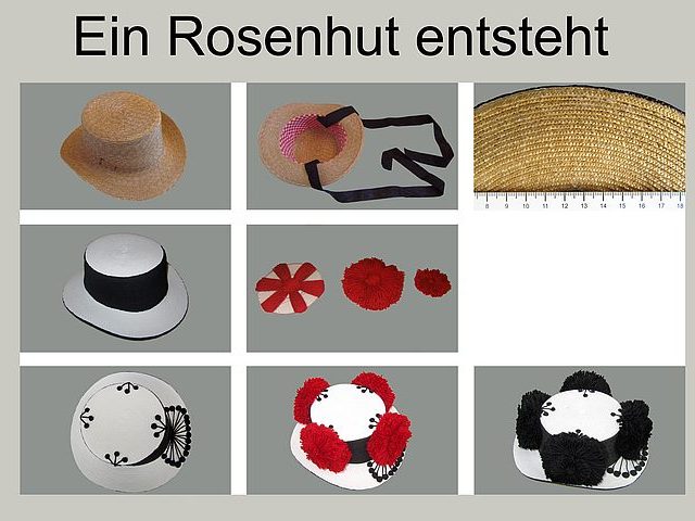 Ein Rosenhut entsteht