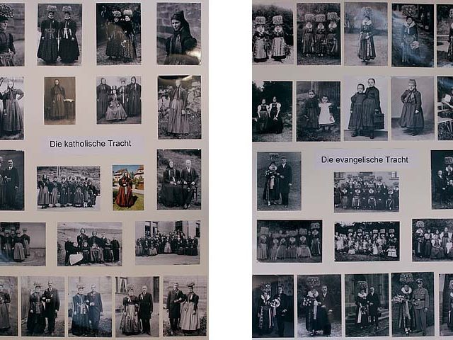 Fotografien der evangelischen und katholischen Tracht