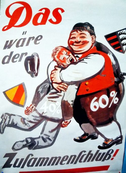 Gründung Südweststaat Plakat "Das wäre der Zusammenschluss"
