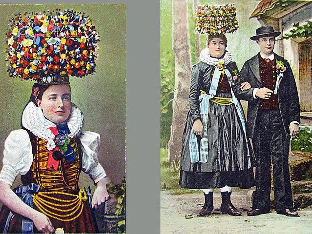 Postkarten der evangelischen Tracht