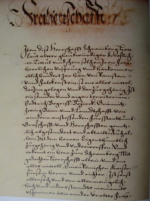 Seite aus dem Urbar des Rochus Merz