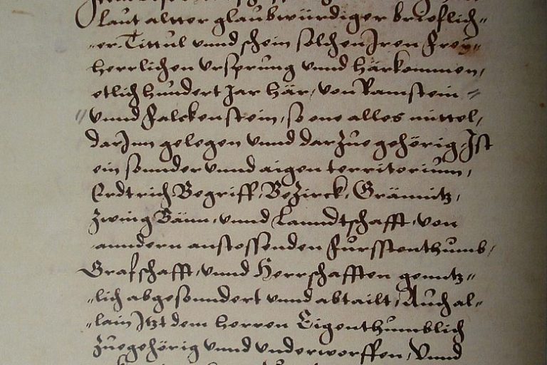 Seite aus dem Urbar des Rochus Merz Seite aus dem Urbar des Rochus Merz