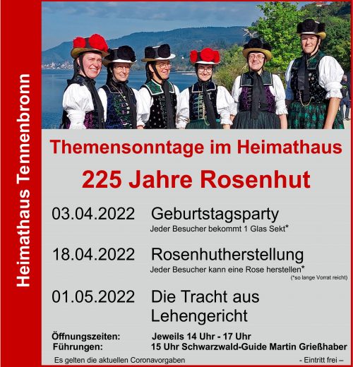 Plakat 225Jahre Rosenhut