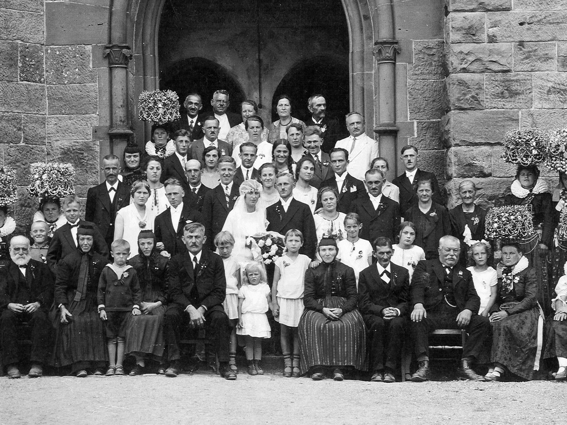 1928 Hochzeit Marie Wilhelm Jaeckle Flaschner Beschnitt