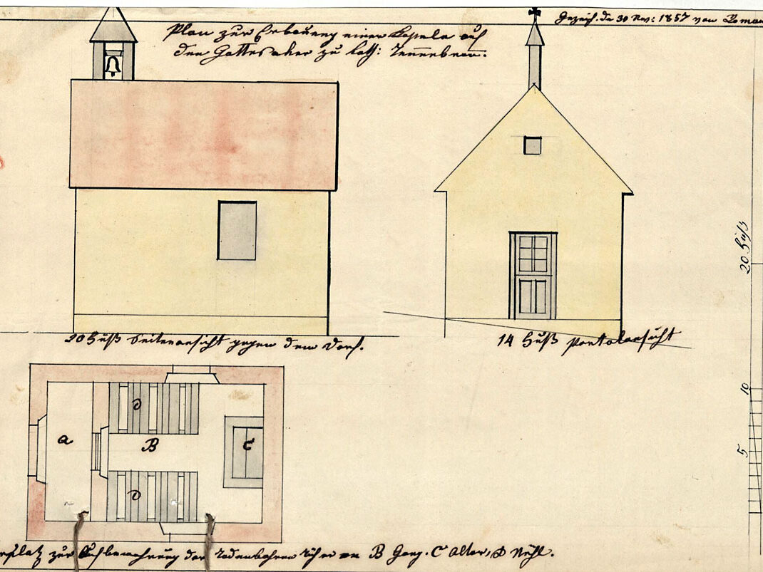 Friedhofskapelle Plan 1200