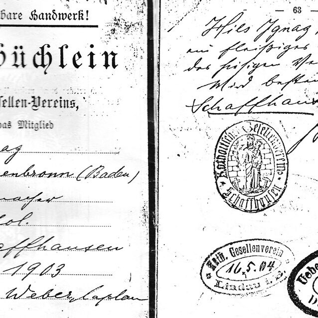 Haustafel Bild 1903 Wanderbüchlein Ignaz Hils Löwenstr kl